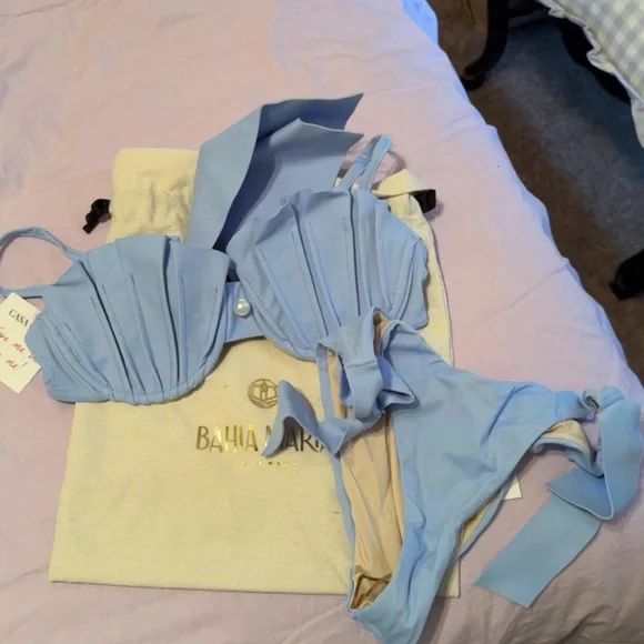 NWT Bahia Maria La Joya Seashell Bikini Set in Periwinkle (Medium) - Picture 8 of 9